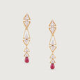 Spotlight Shine Gold & Diamond Drop Earrings,,hi-res view 3