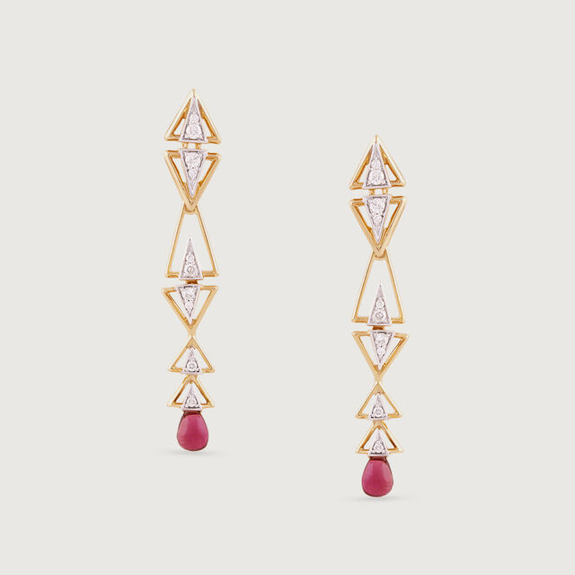 Spotlight Shine Gold & Diamond Drop Earrings,,hi-res image number null