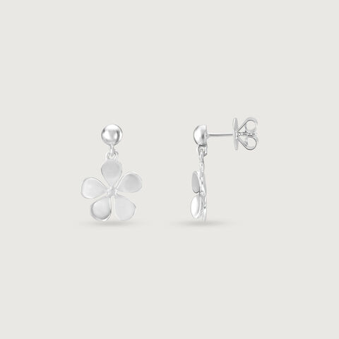 Minimal Grace Silver Drop Earrings