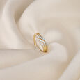 Draped Radiance 14 Kt Gold & Diamond Ring,,hi-res view 1