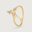 Meteor Trail 14KT Diamond Finger Ring,,hi-res view 3
