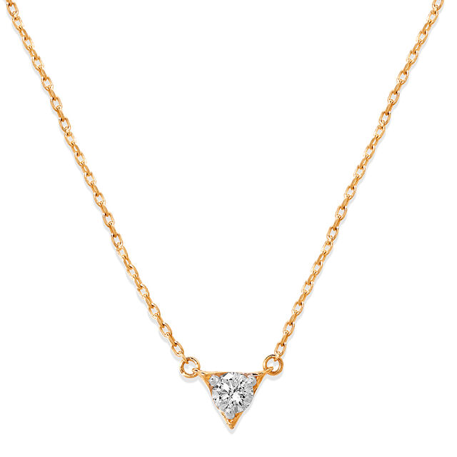 Enchanting Triad Solitaire Pendant with Chain,,hi-res view 3