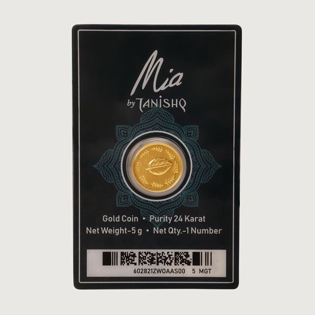 5 GM 24 Karat Tulsi Gold Coin,,hi-res image number null