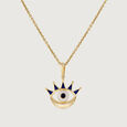 Royal Gaze Evil Eye Gold Pendant,,hi-res view 3