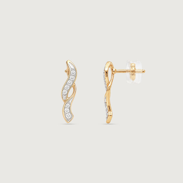 Flowing Whisper Diamond Stud Earrings,,hi-res image number null