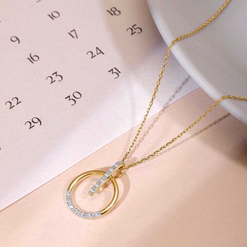 Glitzy Loop Diamond Pendant