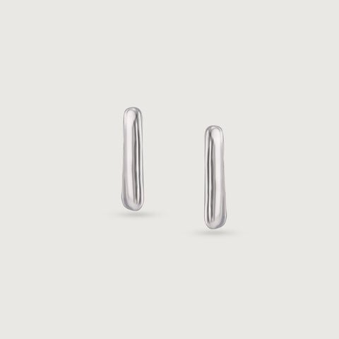 Sleek Chunky Silver Earrings