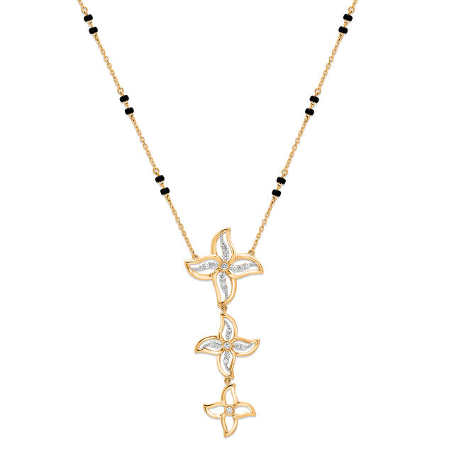 14 KT Entrancing Diamond Mangalsutra,,hi-res image number null