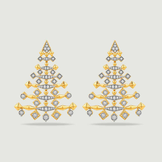 Dramatic Tiered Diamond Drop Earrings,,hi-res image number null