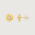Daisy Blossom Diamond Stud Earrings,,hi-res view 4