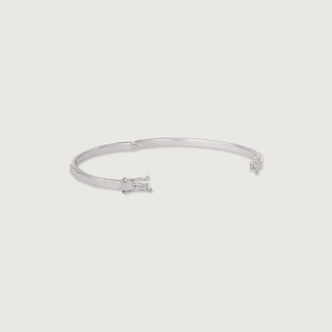 Edgy Angular Silver Bangle