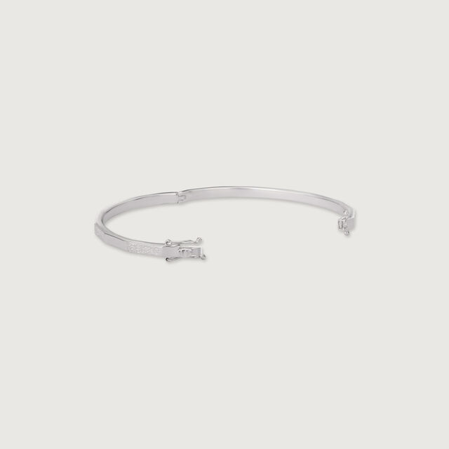 Edgy Angular Silver Bangle,,hi-res image number null