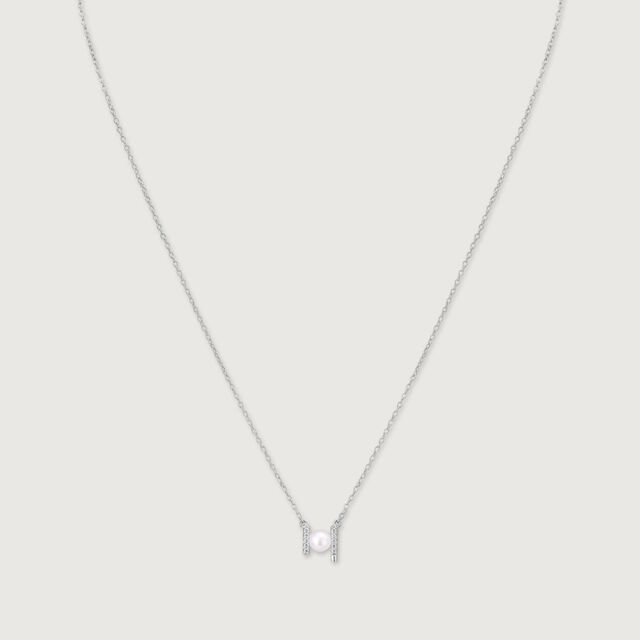 Chic Pearl Silver Necklace,,hi-res image number null