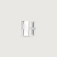 Wave Panel Silver Cufflinks,,hi-res view 5