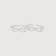 Infinite Shine Silver Toe Rings,,hi-res view 4