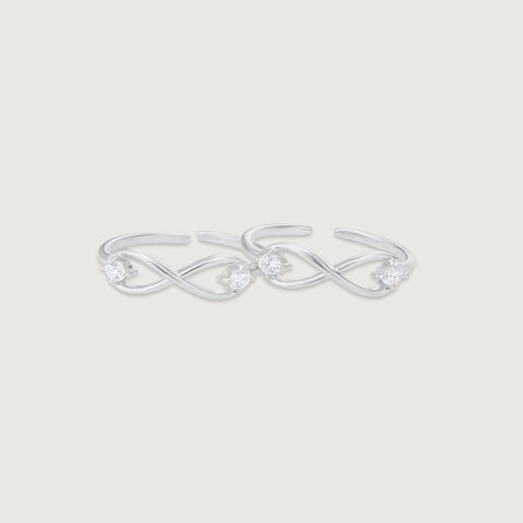 Infinite Shine Silver Toe Rings
