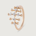 Retro Diva Gold & Diamond Finger Ring,,hi-res view 4