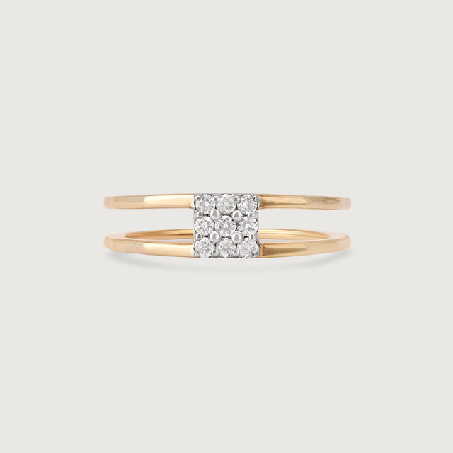 Lustrous Divide 14KT Gold & Diamond Ring,,hi-res image number null