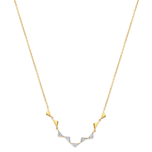 14KT Yellow Gold Divine Peaks Diamond Necklace,,hi-res image number null