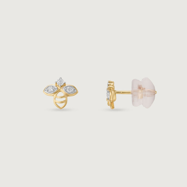 Sleek Buzz Diamond Stud Earrings,,hi-res image number null