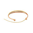 14KT Yellow White and Rose Gold Bangle with Diamond,,hi-res view 2