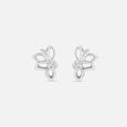 Twinkling Bow Silver Stud Earrings,,hi-res view 3