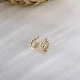Basketry Flow Gold and Diamond Stud Earrings,,hi-res view 1