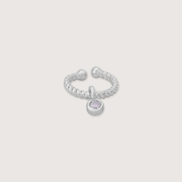 Radiant Twist Silver Septum Ring,,hi-res image number null