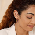 Dynamic Flip Lapis Lazuli 18 KT Drop Earring,,hi-res view 3