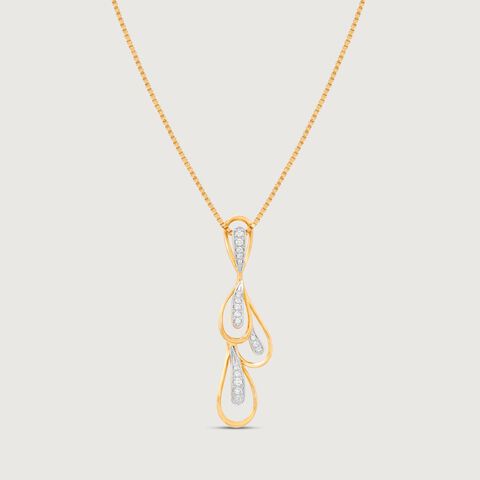Fluid Elegance Diamond Pendant