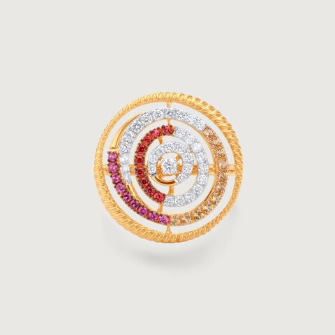 Radiant Spiral Diamond Ring