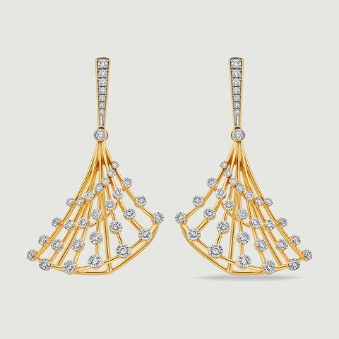 Radiant Cascading Diamond Jhumka