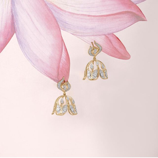 Sassy Glow Diamond Jhumka,,hi-res image number null