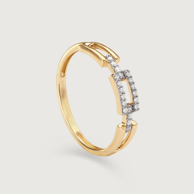 Stellar Link 18KT Gold & Diamond Finger Ring,,hi-res image number null