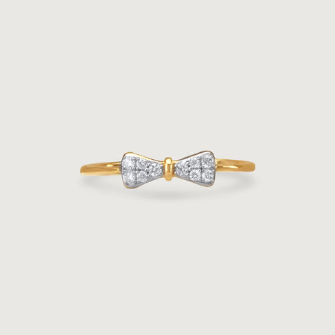 Cutie Bow Spark Diamond Ring