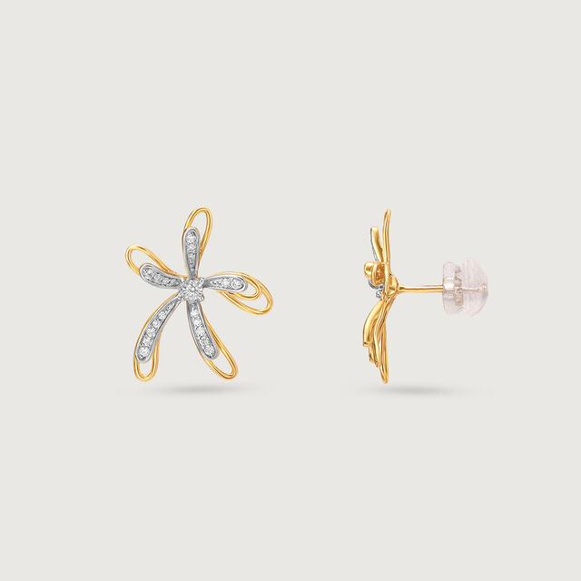 Enchanted Bloom Diamond Stud Earrings,,hi-res image number null