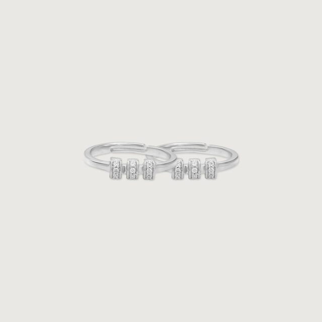 Radiant Spark Silver Toe Rings,,hi-res image number null