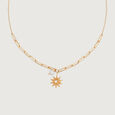 Radiating Star 14KT Pearl Necklace,,hi-res view 4