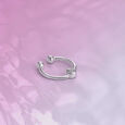 Sleek Beam Silver Septum Ring,,hi-res view 1