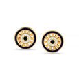 14KT Yellow Gold Wheel of Life Stud Earrings,,hi-res view 2