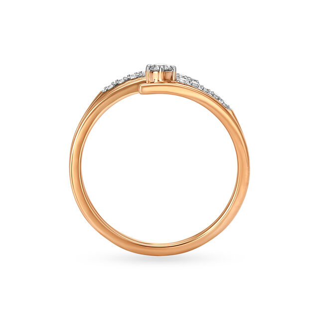 14KT Rose Gold Core Diamond Finger Ring,,hi-res view 3