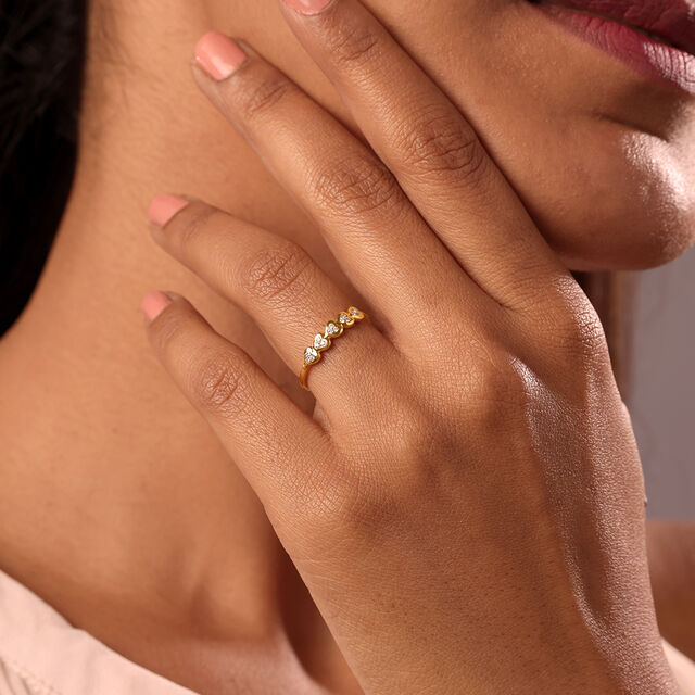 Radiant Love 14KT Gold & Diamond Finger Ring,,hi-res image number null