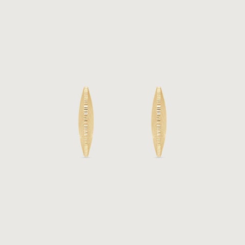 Radiant Arc Gold Hoop Earrings