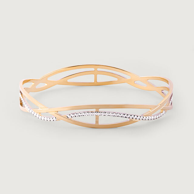 Retro Wave Gold Bangle,,hi-res image number null