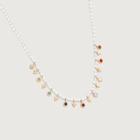 Navratna Charm Diamond Necklace