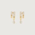 Linear Poise Diamond Drop Earrings,,hi-res view 1