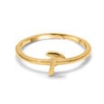 Letter T 14KT Yellow Gold Initial Ring,,hi-res view 3
