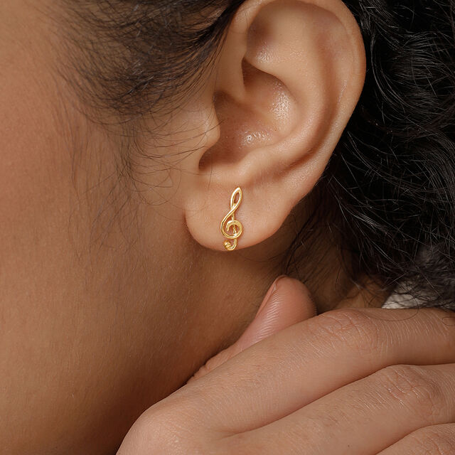Melody Vibe Gold Stud Earrings,,hi-res image number null