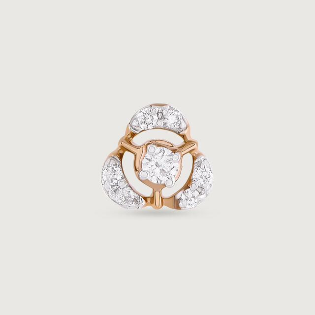 Glow Petite Gold and Diamond Nose Pin,,hi-res image number null