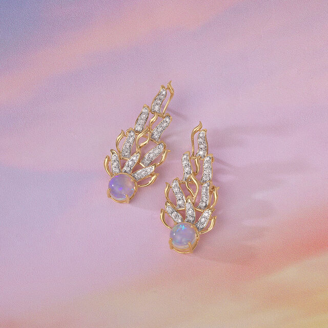 Sunflare Cascade Diamond Drop Earrings,,hi-res image number null